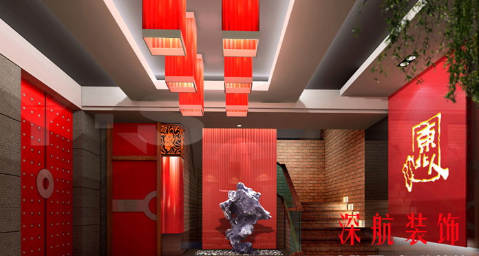 东北人餐厅2层入口装修效果图